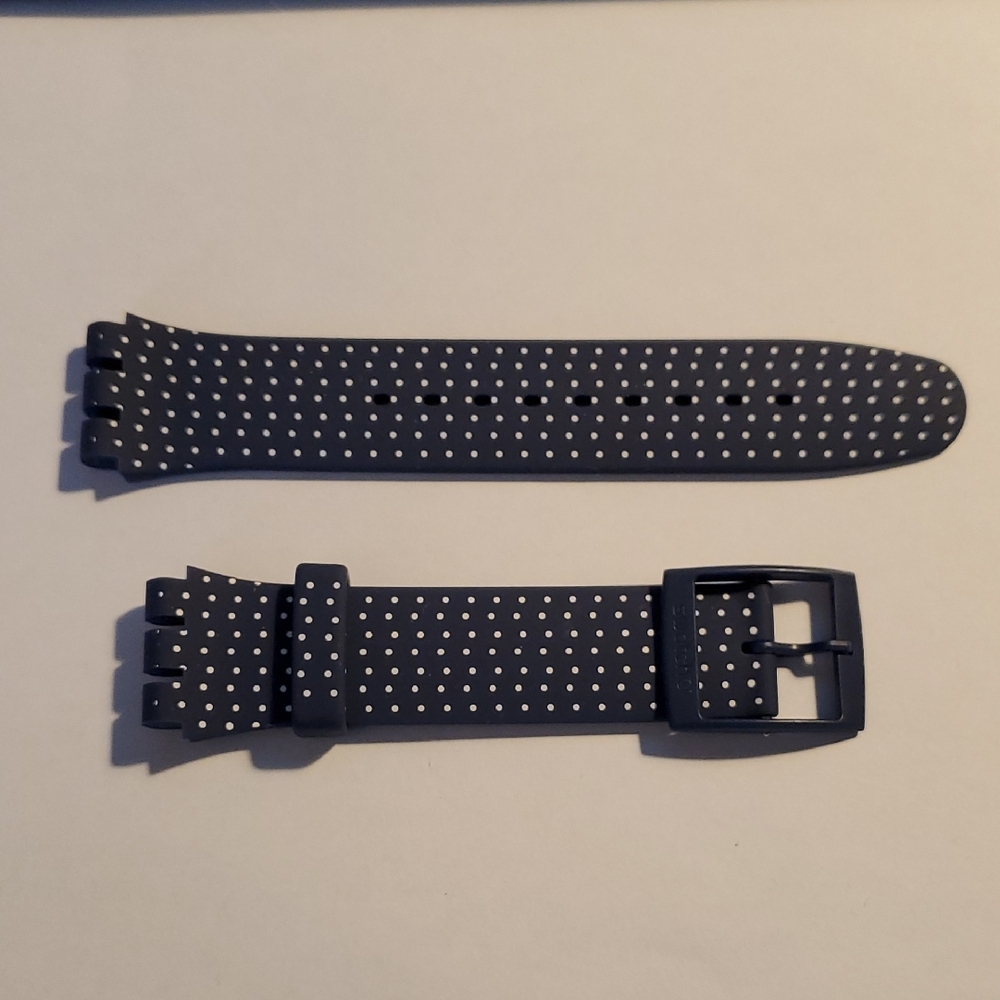 Swatch Navy Blue Polka Dot Watch Strap